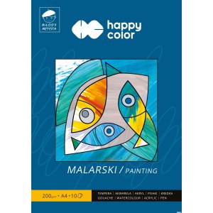Blok malarski Młody Artysta, A4, 10 ark, 200g, Happy Color HA 3720 2030-M10