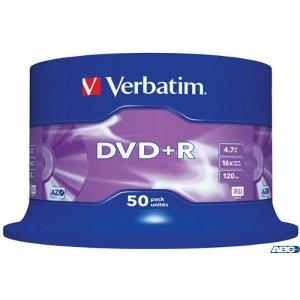 Płyta DVD + R VERBATIM CAKE(50) Matt Silver 4.7GB x16 43550