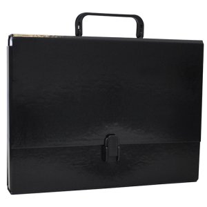 Teczka-pudełko OFFICE PRODUCTS, PP, A4 / 5cm, z rączką i zamkiem, czarna