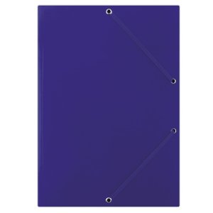 Teczka z gumką DONAU, karton, A4, 400gsm, 3-skrz., niebieska