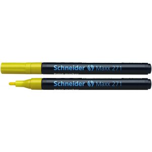 Marker olejowy SCHNEIDER Maxx 271, okrągły, 1-2mm, żółty