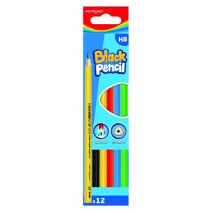 Ołówek drewniany KEYROAD, HB, kolorowa obudowa, 12 szt., pudełko, mix kolorów