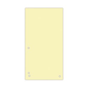 Przekładki DONAU, karton, 1 / 3 A4, 235x105mm, 100szt., żółte