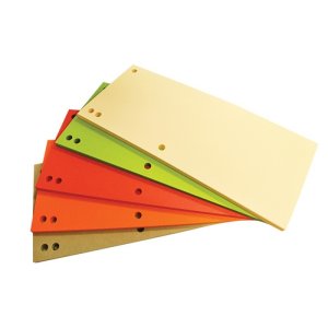 Przekładki OFFICE PRODUCTS, karton, 1 / 3 A4, 235x105mm, 100szt., mix kolorów
